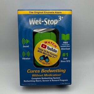 Wet-Stop 3 Green Bedwetting Enuresis Alarm with Loud Sound and Strong Vibration